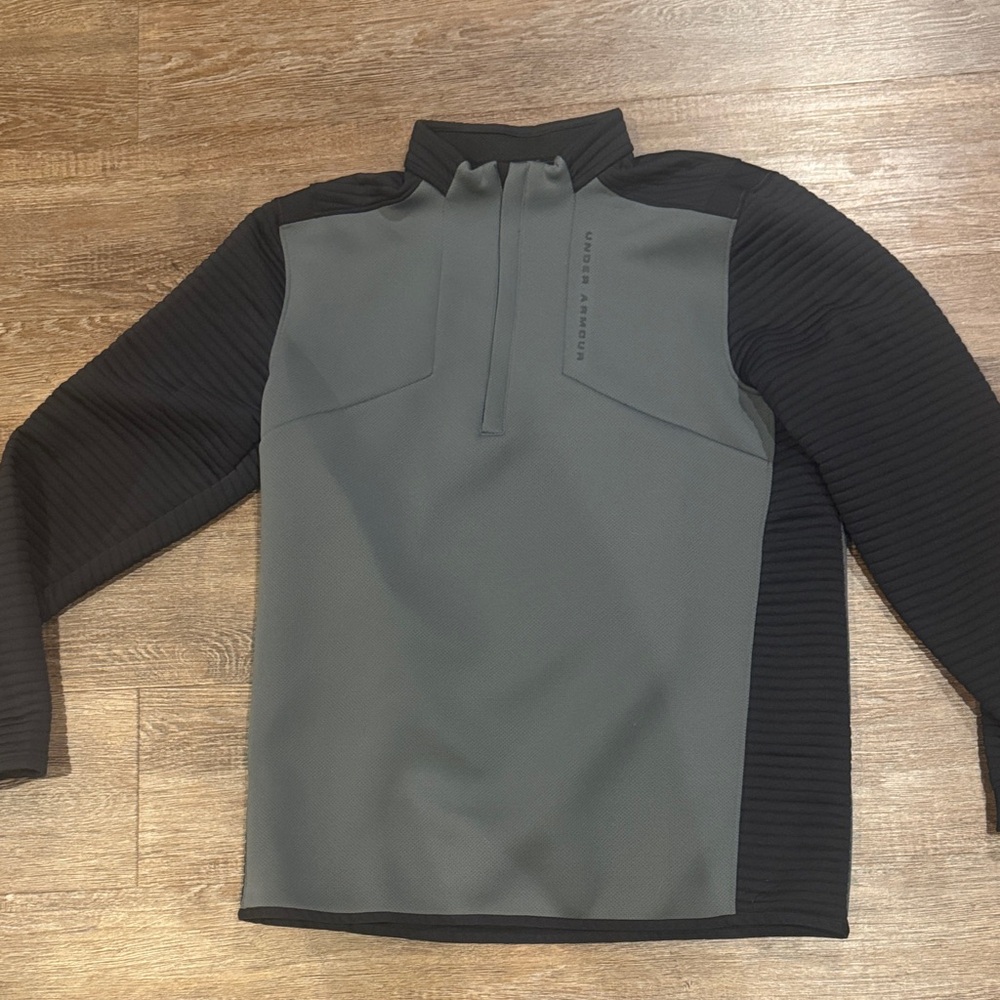 Under Armour Charcoal and Black Quarter-Zip